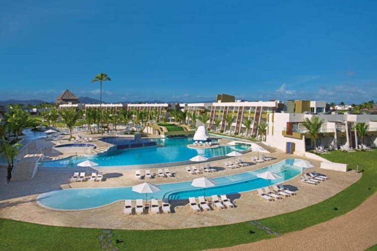 Aerial of the pool at Now Onyx Punta Cana
